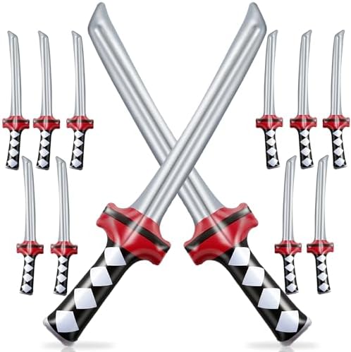 12 Pcs Inflatable Ninja Samurai Swords for Party Fun