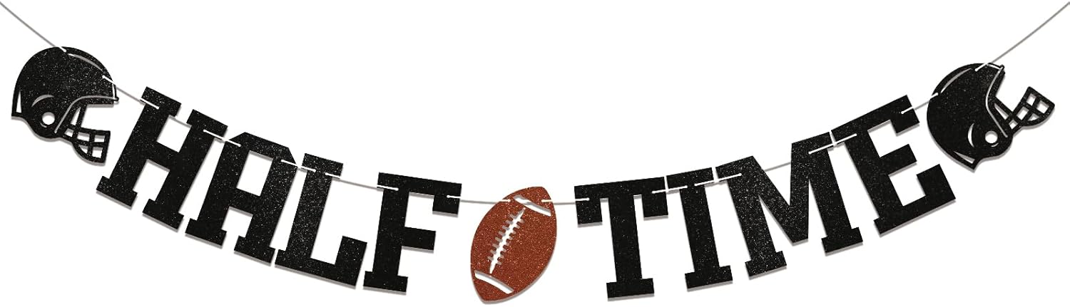Football Half Time Banner Birthday Decor