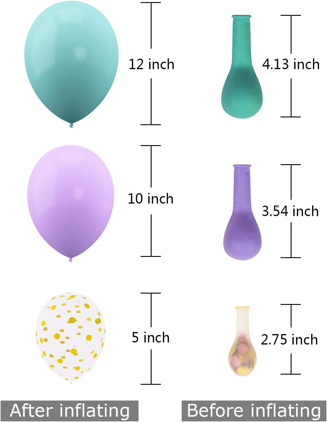 Amandir Unicorn Balloons Arch Garland Kit 168Pcs