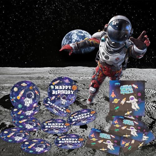40pcs Space Party Supplies Set for 24 Guests