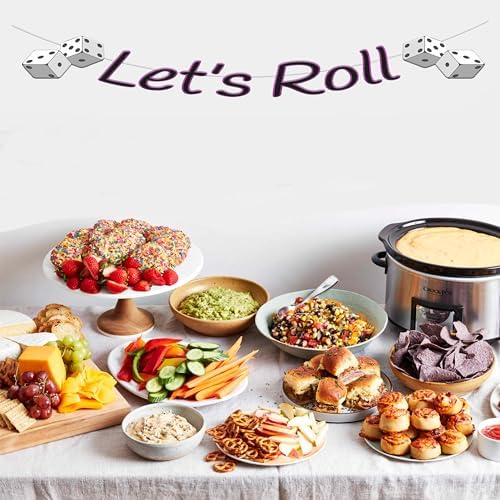 Lets Roll Bunco Party Banner With Confetti Set
