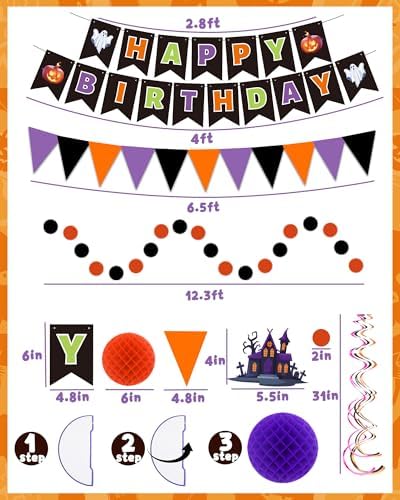 Halloween Birthday Party Decorations Set