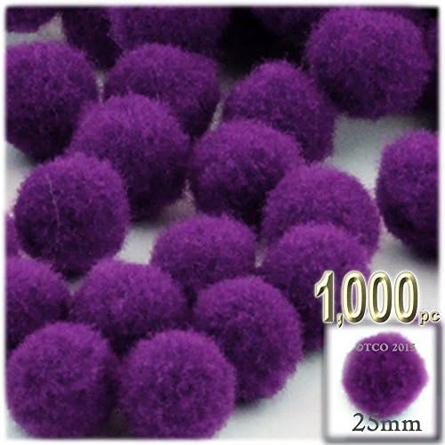 The Crafts Outlet 1000 Piece Light Yellow Pom Poms 25mm