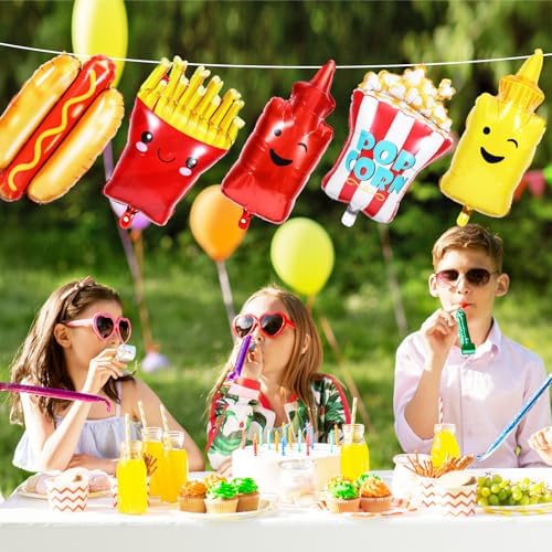 8pcs Food Themed Balloons for Parties and Birthdays