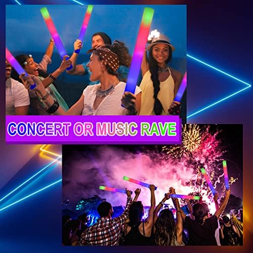 Taotuo 102PCS LED Foam Glow Sticks Party Supplies