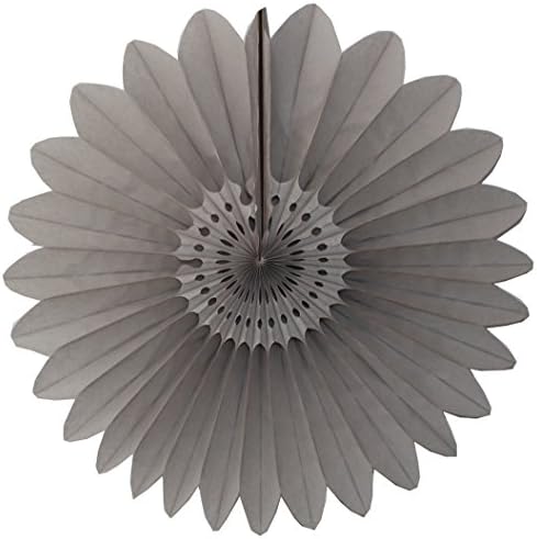 3-Pack 18 Inch Gray Tissue Paper Fanburst