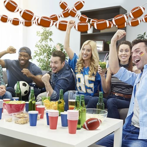 4 Pcs Football Banners for Sports Party Decorations