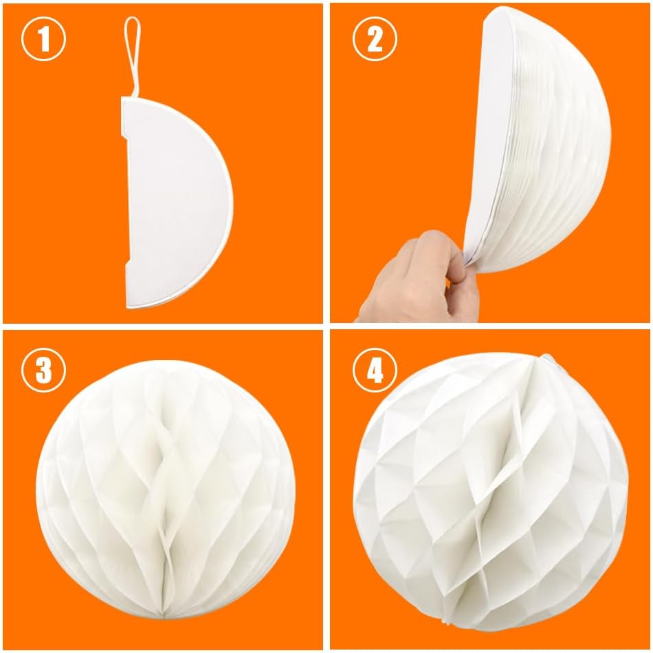 Ruidee 8 Piece Paper Honeycomb Balls Decorations