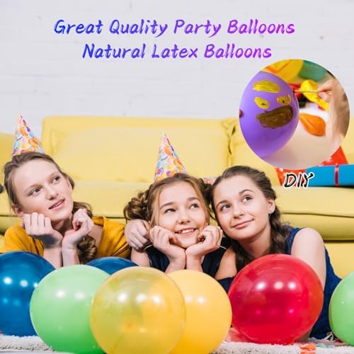 110PCS Rainbow Balloons 12 Inch Party Decorations