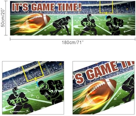 Football Party Banner for Birthday and Baby Shower Decoration