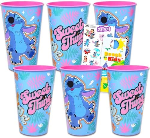 Disney Stitch Reusable Tumbler Cup Pack 6 Piece