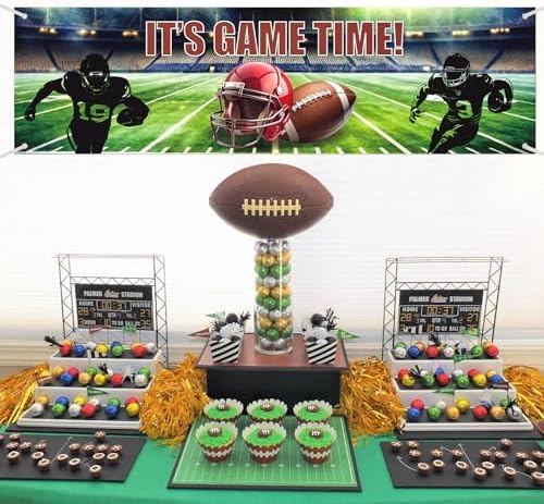 Hooqict Football Banner Game Time Party Decor