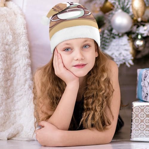 Santa Hat Yoga Sloth Coffee Christmas Party Headwear