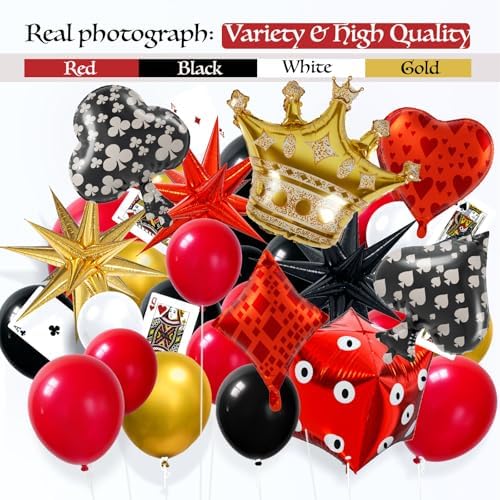 MURDIZZO 165pcs Casino Balloon Arch Decor Kit