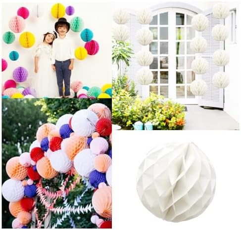 Yosawa 8 Pcs Paper Honeycomb Balls Decoration