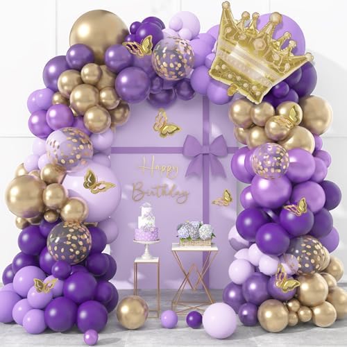 150Pcs Purple Balloon Garland Arch Kit for Birthday Parties