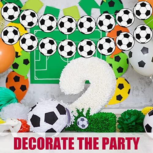 CABAX Soccer Party Decorations 2 Sets Football Banners Cards