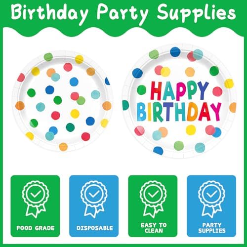 Detanpoly 158pcs Happy Birthday Party Set for Kids