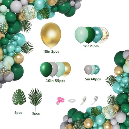 Amandir 151Pcs Jungle Safari Balloon Garland Kit