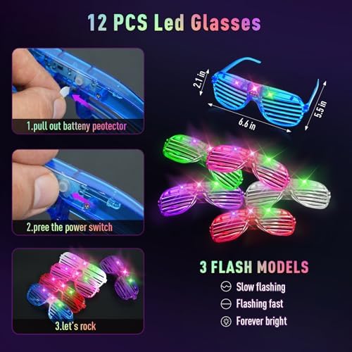 160 PCS Glow Sticks Party Pack with LED Glasses