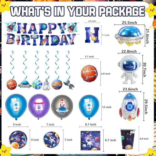 Outer Space Birthday Decor Set for Kids