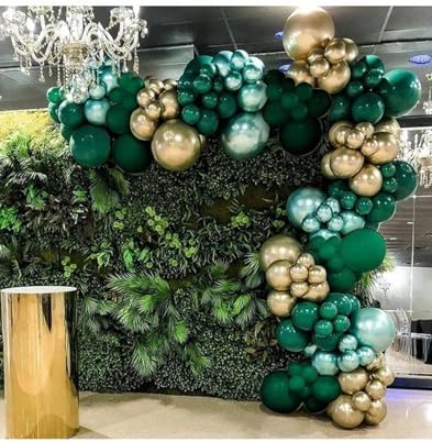 Green and Gold Balloons for Party Decorations