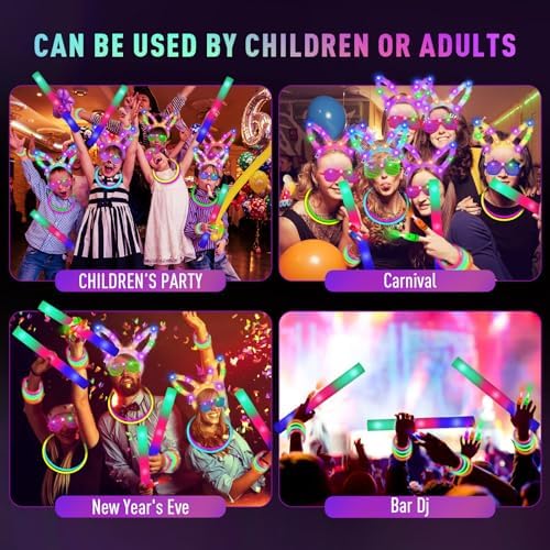 160 PCS Glow Sticks Party Pack with LED Glasses