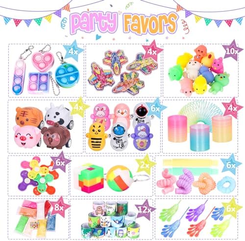 82 Piece Party Favor Toy Pack for Kids Classroom and Birthday