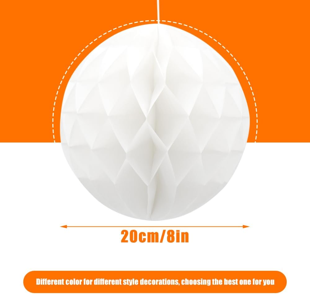Ruidee 8 Piece Paper Honeycomb Balls Decorations
