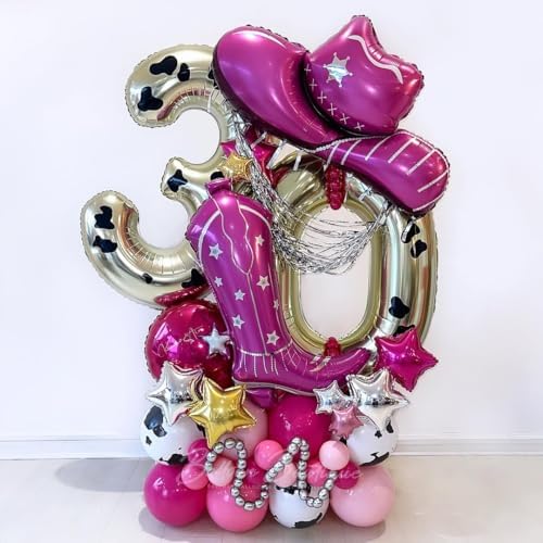 Cowgirl Hat and Boots Foil Balloons for Women
