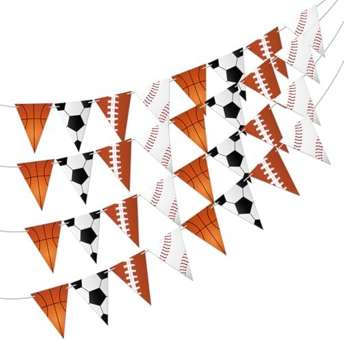 4pcs Sports Pennant Banners for Party Decorations