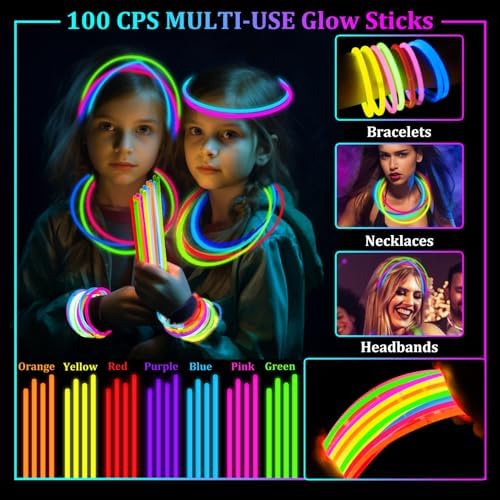 TURNMEON 148 PCS Glow in the Dark Party Supplies