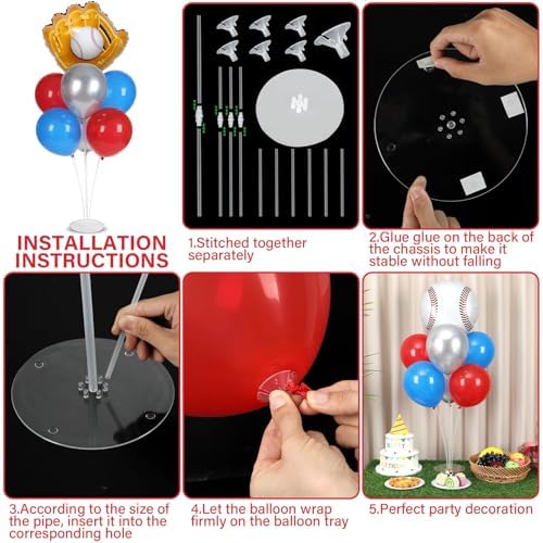 Baseball Themed Balloons Stand Kit 2 Sets
