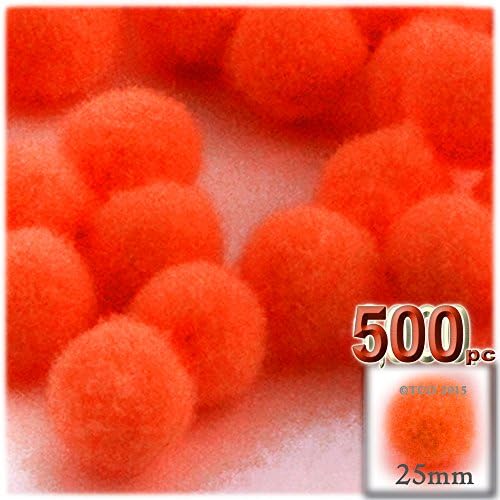 The Crafts Outlet 500-Piece Coffee Brown Pom Poms