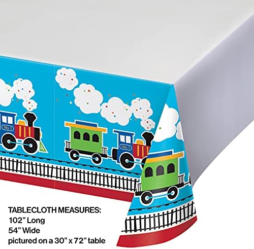 Creative Converting Border Print Plastic Tablecover All Aboard