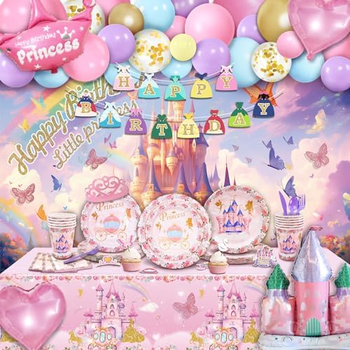 Party Spot 208 Pc Princess Birthday Party Decorations Kit