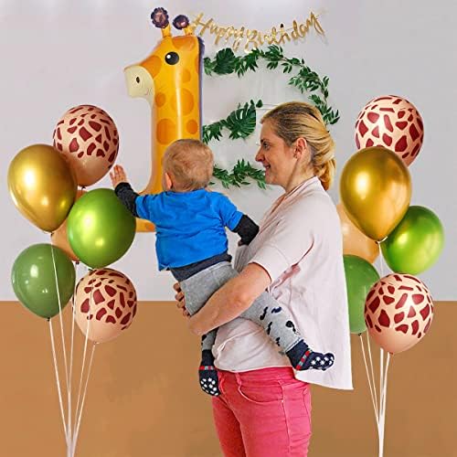 Giraffe Wild One Balloons 40 Inches Birthday Decorations