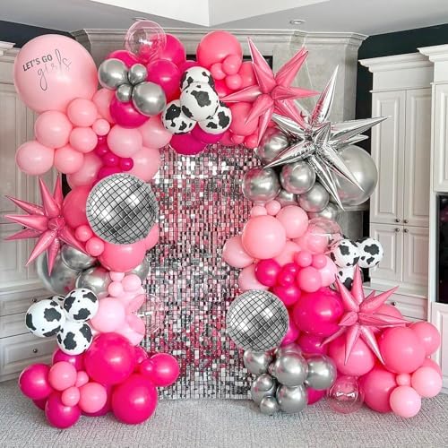128pcs Disco Cowgirl Balloon Decor Kit