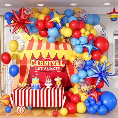 125pcs Carnival Balloons for Birthday Party Decorations