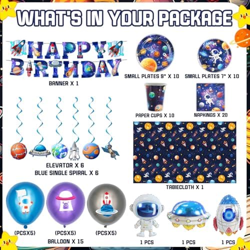 Outer Space Birthday Decor Set for Kids