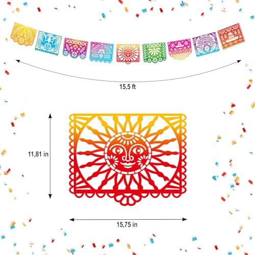 Mexican Party Banners 5 Packs 82 Ft Long