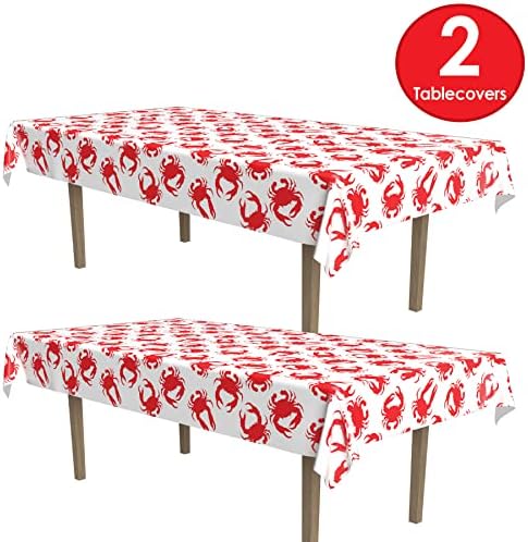 Beistle 2-Pack Plastic Crab Tablecovers 54x108