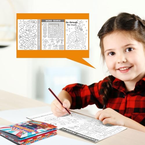 Hungdao 48 Pcs Circus Mini Activity Books for Kids