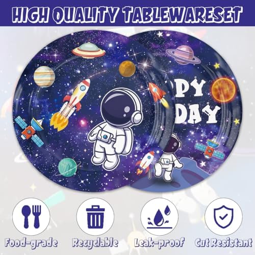 40pcs Space Party Supplies Set for 24 Guests