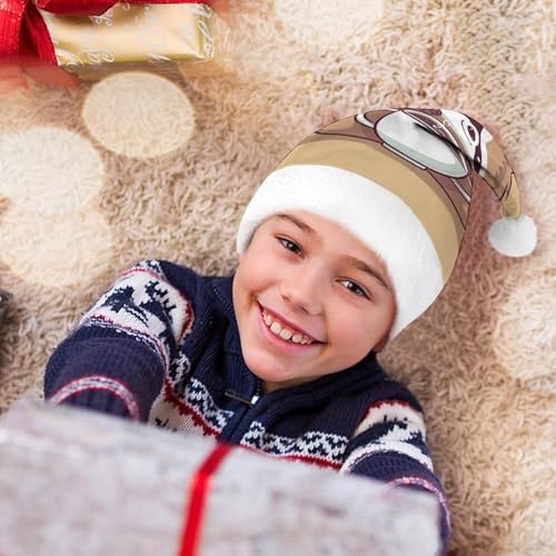 Santa Hat Yoga Sloth Coffee Christmas Party Headwear