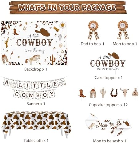 Cowboy Baby Shower Decorations for Boy