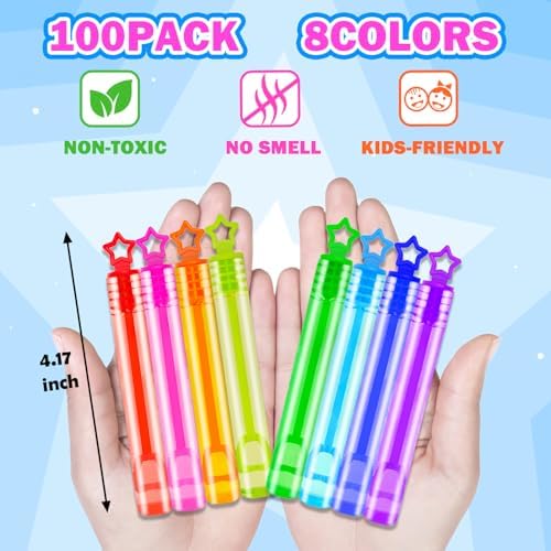 Wondrus Bulk Mini Bubbles Party Favors 100 Pack
