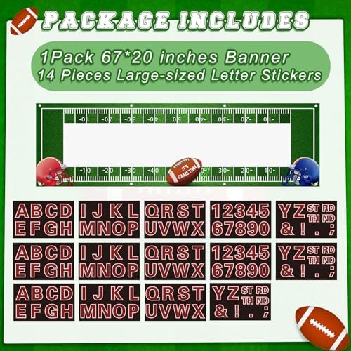 Tegeme Giant Football Party Banner 67x20 Inch