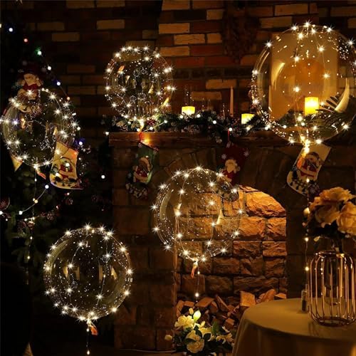 20 Pack LED Balloons with Warm White Lights for Parties