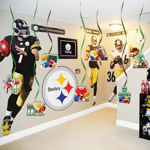 Super Football Party Decorations 2025 Game Day Banner Hanging Swirls